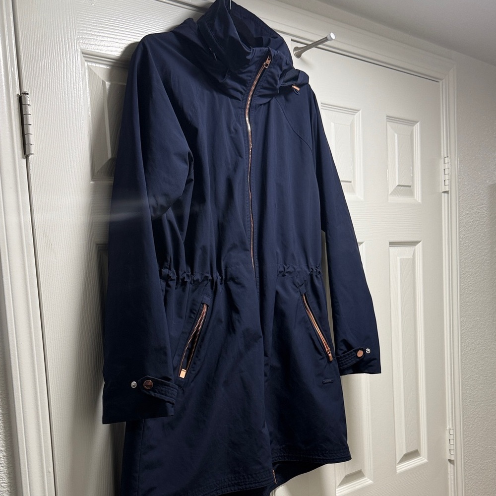 Women's Navy Blue Jacket with rose gold hardware